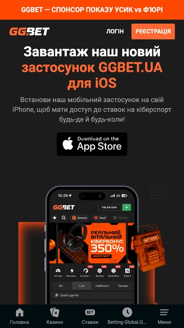 Мобільний додаток казино GGbet